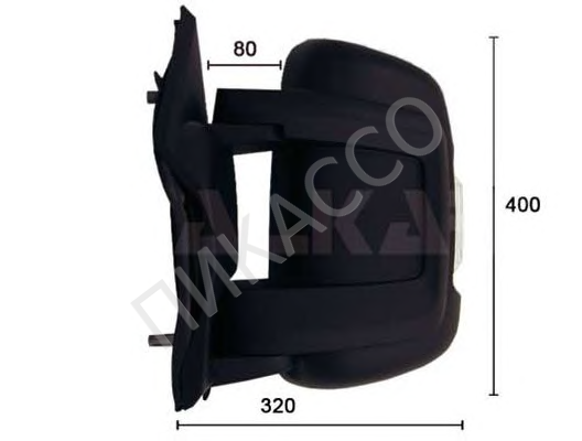 Зеркало в сборе правое [электр./обогр.] Boxer3/Jumper3/Ducato3 06->